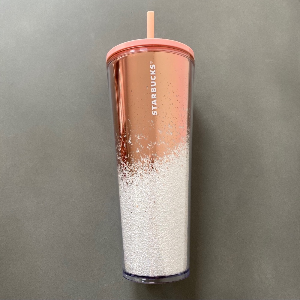 Starbucks rose gold mirror holiday tumbler new